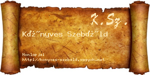 Könyves Szebáld névjegykártya